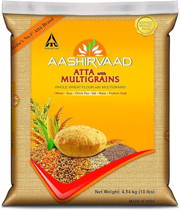 Aashirvaad Whole Wheat Atta with Multigrain 10lb